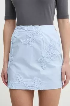 Хлопковая юбка Rotate, синий