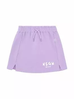 Хлопковая юбка с логотипом MSGM