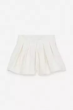 Хлопковая юбка-шорты Arket, белый