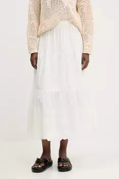 Хлопковая юбка TOLSTOI Desigual, белый