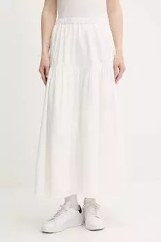 Хлопковая юбка Tommy Jeans, белый