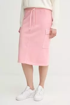 Хлопковая юбка United Colors Of Benetton, розовый