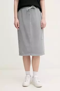 Хлопковая юбка United Colors Of Benetton, серый