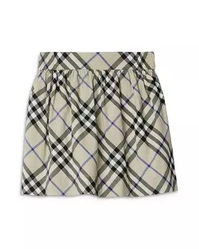 Хлопковая юбка в клетку для девочек Burberry – Little Kid, Big Kid, мультиколор