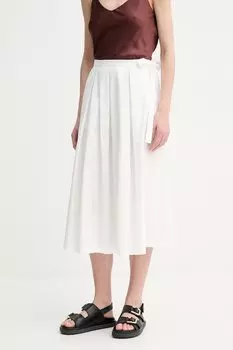 Хлопковая юбка Weekend Max Mara, белый