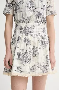 Хлопковая юбка Zadig&Voltaire, бежевый