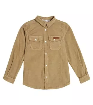 Хлопковая вельветовая рубашка Berlin Bonpoint, коричневый