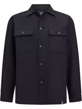 Хлопковая верхняя рубашка Boggi Milano, синий