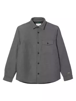 Хлопковая верхняя рубашка с длинными рукавами Lacoste, цвет noir