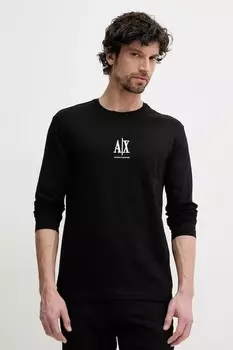 Хлопковая водолазка Armani Exchange, черный