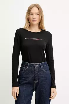 Хлопковая водолазка Armani Exchange, черный