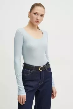 Хлопковая водолазка Boss Orange, синий