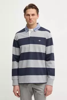 Хлопковая водолазка Gant, серый