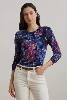 Хлопковая водолазка Lauren Ralph Lauren, синий