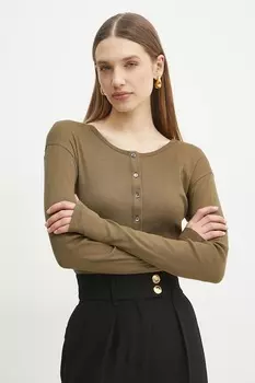 Хлопковая водолазка Pinko, зеленый