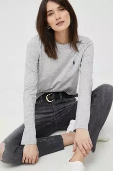 Хлопковая водолазка Polo Ralph Lauren, серый