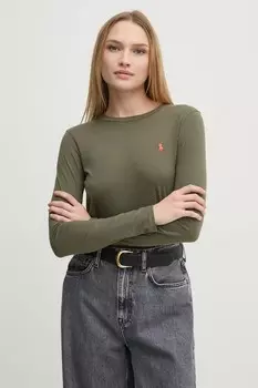 Хлопковая водолазка Polo Ralph Lauren, зеленый