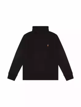 Хлопковая водолазка с логотипом Ralph Lauren, черный