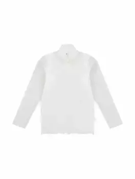 Хлопковая водолазка с рюшами Il Gufo, белый
