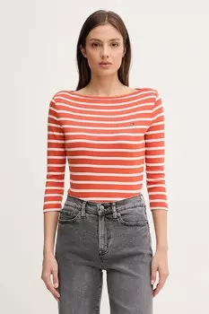 Хлопковая водолазка Tommy Hilfiger, оранжевый