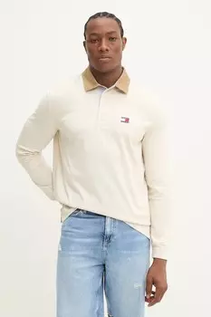 Хлопковая водолазка Tommy Jeans, бежевый