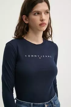 Хлопковая водолазка Tommy Jeans, темно-синий