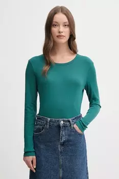 Хлопковая водолазка United Colors Of Benetton, бирюзовый