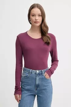 Хлопковая водолазка United Colors Of Benetton, фиолетовый
