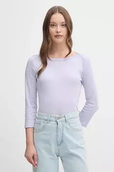 Хлопковая водолазка United Colors Of Benetton, фиолетовый