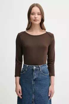 Хлопковая водолазка United Colors Of Benetton, коричневый