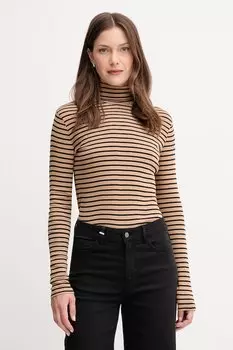 Хлопковая водолазка United Colors Of Benetton, коричневый