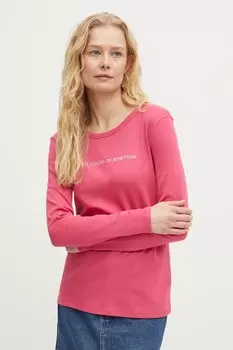 Хлопковая водолазка United Colors Of Benetton, розовый