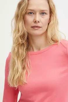 Хлопковая водолазка United Colors Of Benetton, розовый