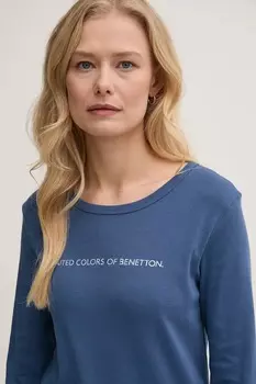 Хлопковая водолазка United Colors Of Benetton, темно-синий