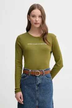 Хлопковая водолазка United Colors Of Benetton, зеленый