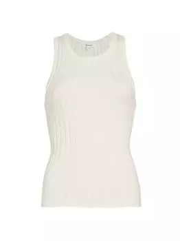 Хлопковая вязаная майка Ione в рубчик Splendid