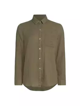 Хлопковая жатая рубашка Ellis Rails, цвет canteen