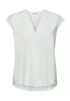 Хлопковая женская блузка с эффектом мятости ESPRIT, цвет Light Green
