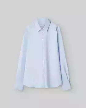 Хлопковая женская рубашка с длинным рукавом Adolfo Dominguez, синий