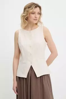 Хлопковая жилетка Answear.Lab, бежевый