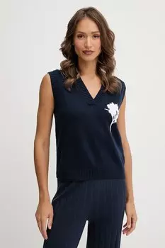 Хлопковая жилетка BACIO Mm, темно-синий