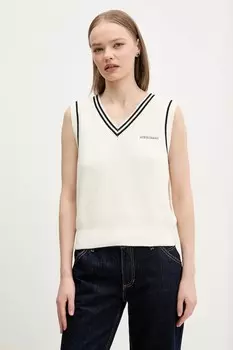 Хлопковая жилетка Guess Jeans, бежевый