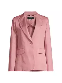 Хлопково-льняная куртка Gelosia Weekend Max Mara, розовый