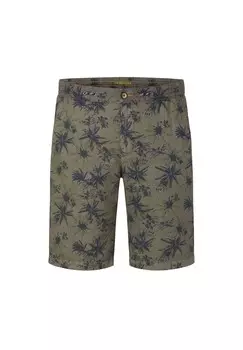 Хлопково-льняные шорты-бермуды из коллекции 16 Shades Edition WHITBY Redpoint, оливковый