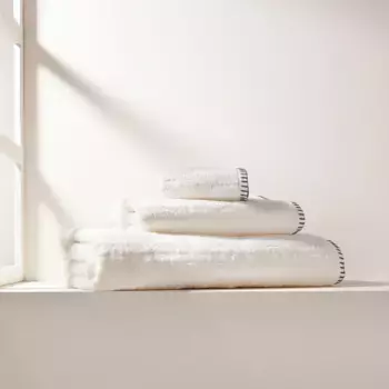 Хлопковое банное полотенце 550 гр/м2 Вышивка El Corte Ingls, антрацит