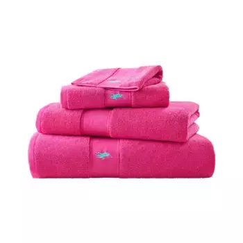 Хлопковое банное полотенце 600 гр/м2 Polo Player 24 Ralph Lauren Home, фуксия