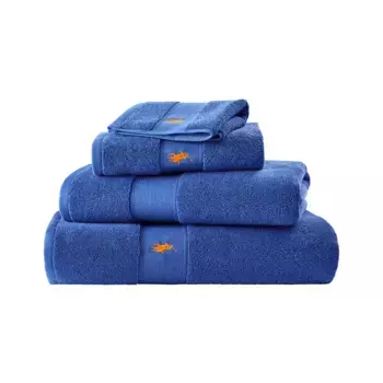 Хлопковое банное полотенце 600 гр/м2 Polo Player 24 Ralph Lauren Home, ирис синий
