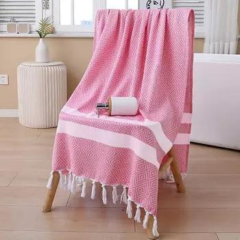 Хлопковое банное полотенце Nvzi 6 шт 70,87x39,37 дюйма, розовый