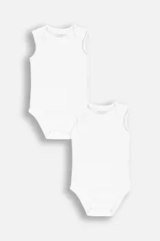 Хлопковое боди для малышей, комплект из 2 шт. Coccodrillo, белый