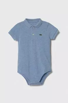 Хлопковое боди для новорожденных Lacoste, синий